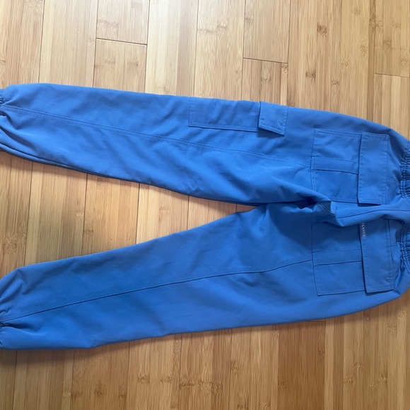 Jannuu Ceil Blue gold zippered cargo jogger XXSP - Picture 2 of 3